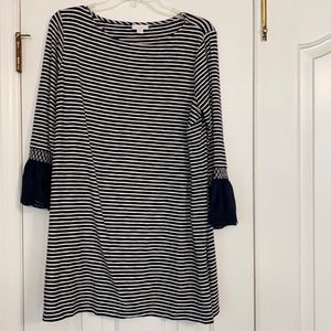 J. Jill blue and white striped top